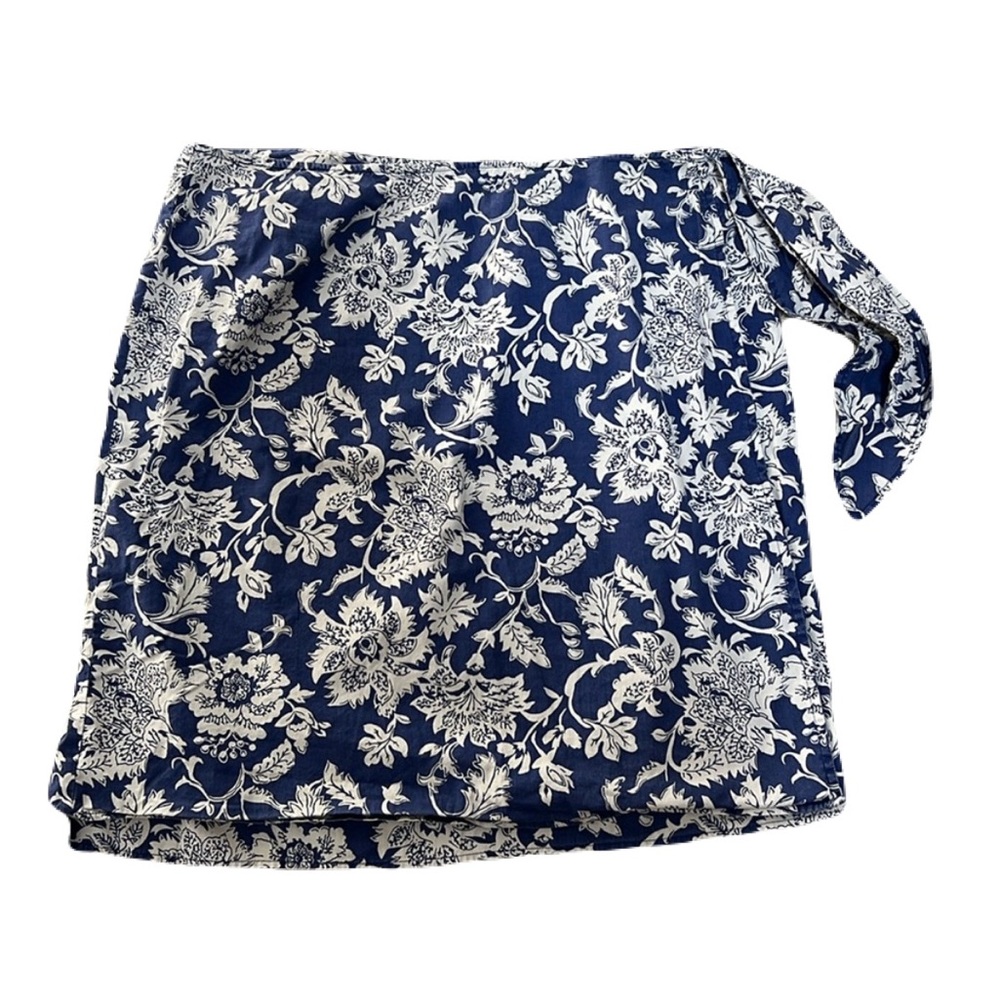 LL Bean floral wrap skirt 100% cotton Sz XL